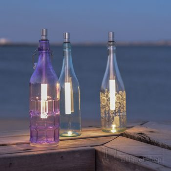 3er Set Bottle Light Für die Beleuchtung v. Weinflaschen Warmweiss Flaschenlampe