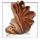 Teakholz Skulptur Muschel Wurzelteakholz massiv Einzelstück Handarbeit Dekofigur