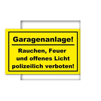 Warnschild - Garagenanlage