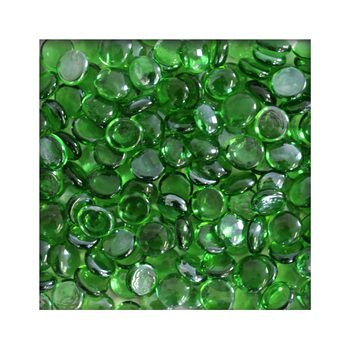 1 kg Glasnuggets Glassteine Muggelsteine Mosaiksteine Tischdeko 12 - 20 mm Hellgrün irisierend