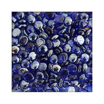 1 kg Glasnuggets Glassteine Muggelsteine Mosaiksteine Tischdeko 12 - 20 mm Kobaltblau