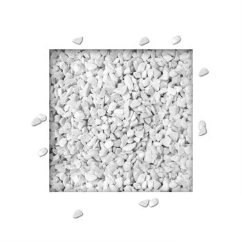 Marmorsplitt Carrara Weiss 8/12 mm 25 kg (Sackware)
