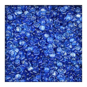 1 kg Glasnuggets Glassteine Muggelsteine Mosaiksteine Tischdeko 17-19 mm Eisblau