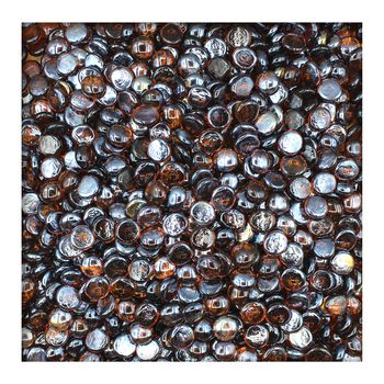 1 kg Glasnuggets Glassteine Muggelsteine Mosaiksteine Tischdeko 17-19 mm Rotbraun