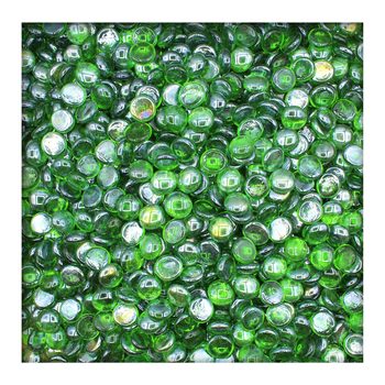 2,5 kg Glasnuggets Glassteine Muggelsteine Mosaiksteine Tischdeko 17-19 mm Grün