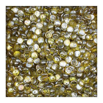 5 kg Glasnuggets Glassteine Muggelsteine Mosaiksteine Tischdeko 17-19 mm Gelb