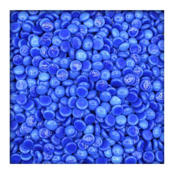 1 kg opake Glasnuggets Glassteine Muggelsteine Mosaiksteine 17-19 mm Königsblau