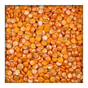 2,5  kg opake Glasnuggets Glassteine Muggelsteine Mosaiksteine 17-19 mm Orange