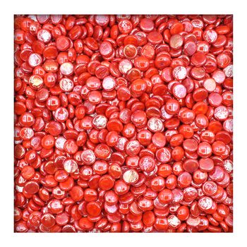 2,5  kg opake Glasnuggets Glassteine Muggelsteine Mosaiksteine 17-19 mm Rot
