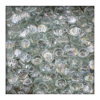 10 kg Glasnuggets Glassteine Muggelsteine Mosaiksteine Tischdeko 25-32 mm Kristall