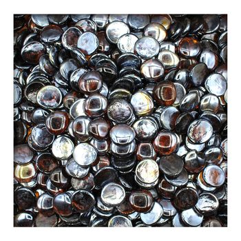 10 kg Glasnuggets Glassteine Muggelsteine Mosaiksteine Tischdeko 25-32 mm Bernstein