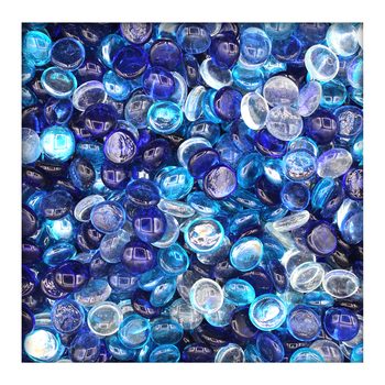5 kg Glasnuggets Glassteine Muggelsteine Mosaiksteine Tischdeko 17-19 mm Blaumix