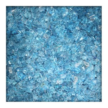 Glassplitt Glasbruch Glassteine Glas Splitt Deko Körnung 5-10 mm Light Blue 20 kg