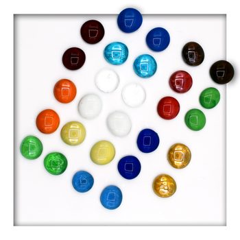 1 kg Glasnuggets Glassteine Muggelsteine Mosaiksteine Tischdeko 12/20 Buntmix