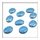 Opake Glasnuggets Glassteine Muggelsteine Mosaiksteine Seeblau 25/40 1 kg