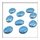 Opake Glasnuggets Glassteine Muggelsteine Mosaiksteine Seeblau 25/40 2,5 kg