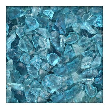 Glassplitt Glasbruch Glassteine Glasbrocken Glas Gabione 20-40 mm Light Blue 25 kg Sack