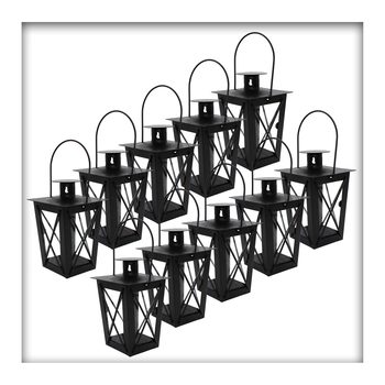 10 Stück Metall Mini- Laterne 2 Wahl Gartenwindlicht, zum Aufhängen, Windlicht, Laterne
