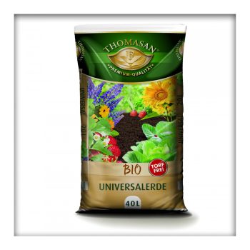BIO Universal-Erde für Zimmerpflanzen, Blumen- und Gemüsebeete, für Obst und als Kräutererde, Torffrei, Kultursubstrat, 40 Liter