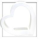 Pflanzschale Herz stehend  Garten Blume Grab Grabschmuck Deko Weiss