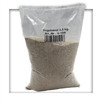 25 kg Vogelsand Naturweiss mit Kalk u. Anis (10 x 2,5 kg) hygienisch + keimfrei in Bester Qualität