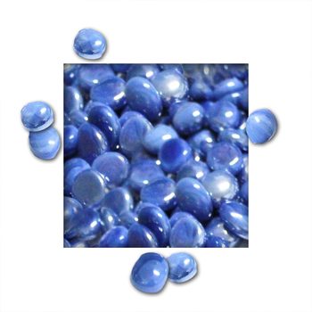 Glasnuggets Blau opak 12/20 mm 1 kg