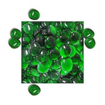 Glasnuggets Dunkelgrün 12/20 mm 10 kg