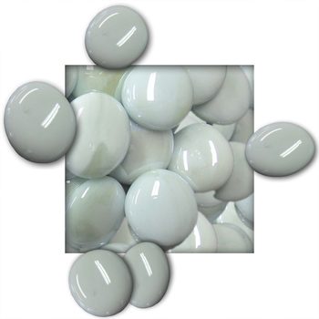 Glasnuggets Perlmutt opak 25/30 mm 1 kg